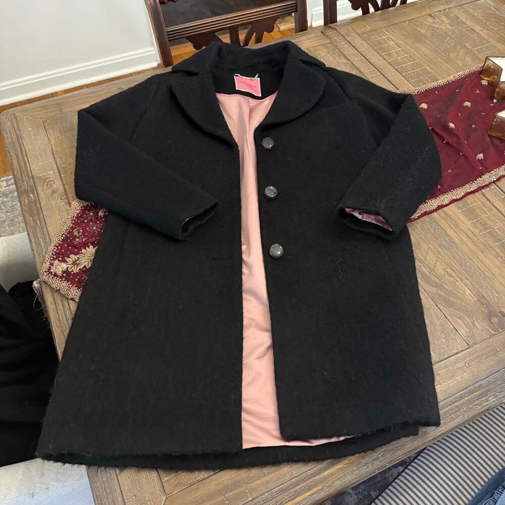Black kate spade wool peacoat